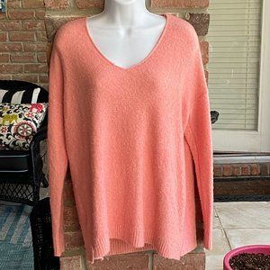 LOFT Pink Stretchy V Neck Sweater MP